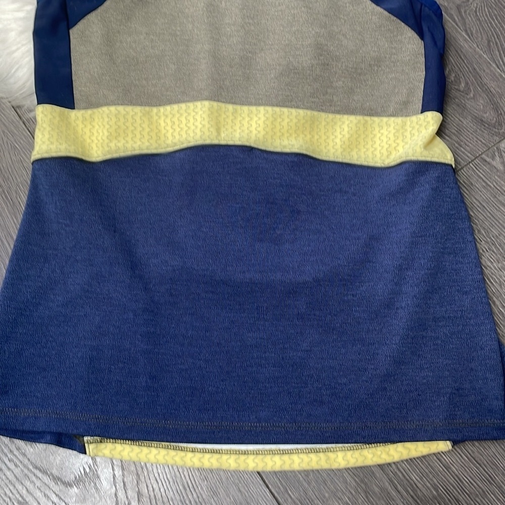 Fushionwear by ARYS blue yellow colourblovk Sleeveless Tank - Picture 6 of 14